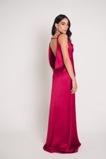 Vestido Costas Abertas Magenta