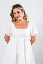 Vestido Curto Gypso Branco