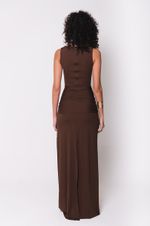 Vestido Longo Argola Marrom 