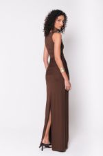 Vestido Longo Argola Marrom 
