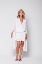 Vestido Manga Ampla Off White 