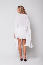 Vestido Manga Ampla Off White 
