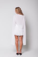 Vestido Manga Ampla Off White 
