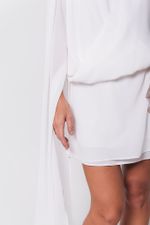Vestido Manga Ampla Off White 