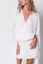Vestido Manga Ampla Off White 