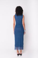Vestido Midi de Tule Azul 