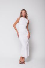 Vestido Midi de Tule Branco 
