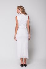 Vestido Midi de Tule Branco 