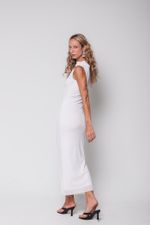 Vestido Midi de Tule Branco 