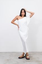 Vestido Midi Ombro Só Bliss Branco