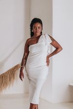 Vestido Midi Ombro Só Bliss Branco