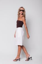 Bermuda de Alfaiataria Off White