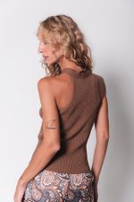 Blusa de Tricot Nó Bege