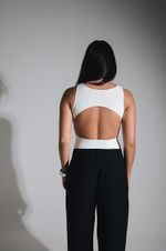 Body Costas Abertas Off White