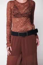  Body de Renda Marrom