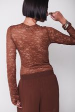  Body de Renda Marrom