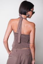 Corset Risca de Giz Bege