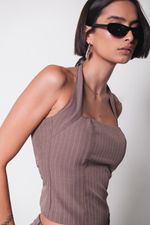 Corset Risca de Giz Bege