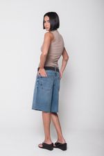 Blusa Drapeada de Malha Bege