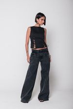 Blusa Alfaiataria Ilhós Preta