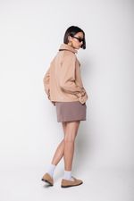 Trench Coat Cropped Bege