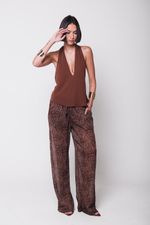 Blusa Frente Única Marrom 
