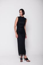  Vestido Midi de Tule Preto