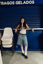 Bermuda Jeans Azul 