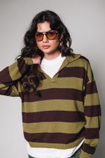 Blusa Polo de Tricot Marrom 