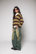 Blusa Polo de Tricot Marrom 