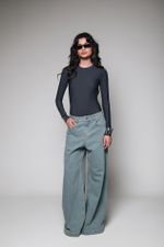 Calça Jeans Wide Leg Azul