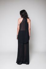 Blusa Chiffon Plissado Preto