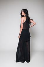 Blusa Chiffon Plissado Preto