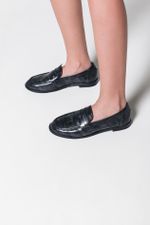 Mocassim Croco Preto  