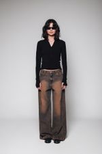 Calça Jeans Lavagem Marrom