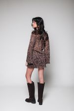  Vestido Paisley Manga Longa