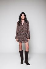  Vestido Paisley Manga Longa
