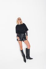 Mini Short de Couro