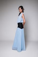 Vestido Com Pala Azul 