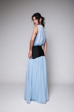 Vestido Com Pala Azul 