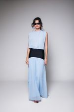 Vestido Com Pala Azul 
