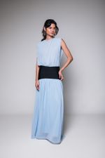 Vestido Com Pala Azul 