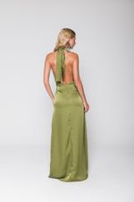 Vestido de Cetim Frente Única Amarração