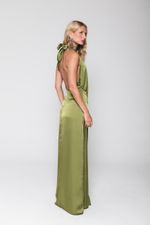 Vestido de Cetim Frente Única Amarração