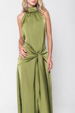 Vestido de Cetim Frente Única Amarração