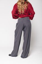 Calça Risca de Giz Chumbo 