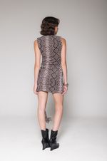 Vestido Drapeado Curto Cobra