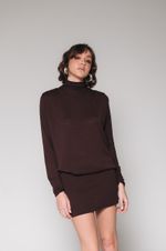 Vestido Curto Tricot Costas Abertas 