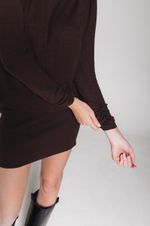 Vestido Curto Tricot Costas Abertas 