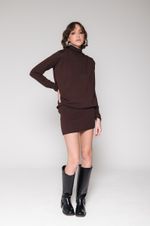 Vestido Curto Tricot Costas Abertas 